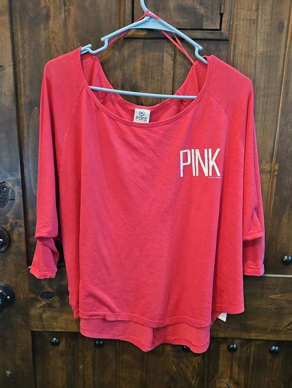 PINK Victoria's Secret Women's Hot Pink Pink Oversized Pullover Top